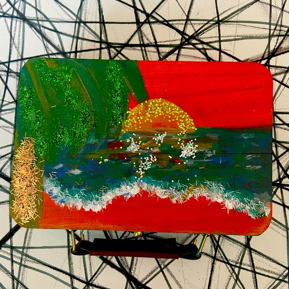 Wooden Hand Painted Storage Box - Picture 6 of 6